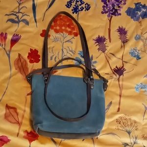 In Blue waxed canvas bag